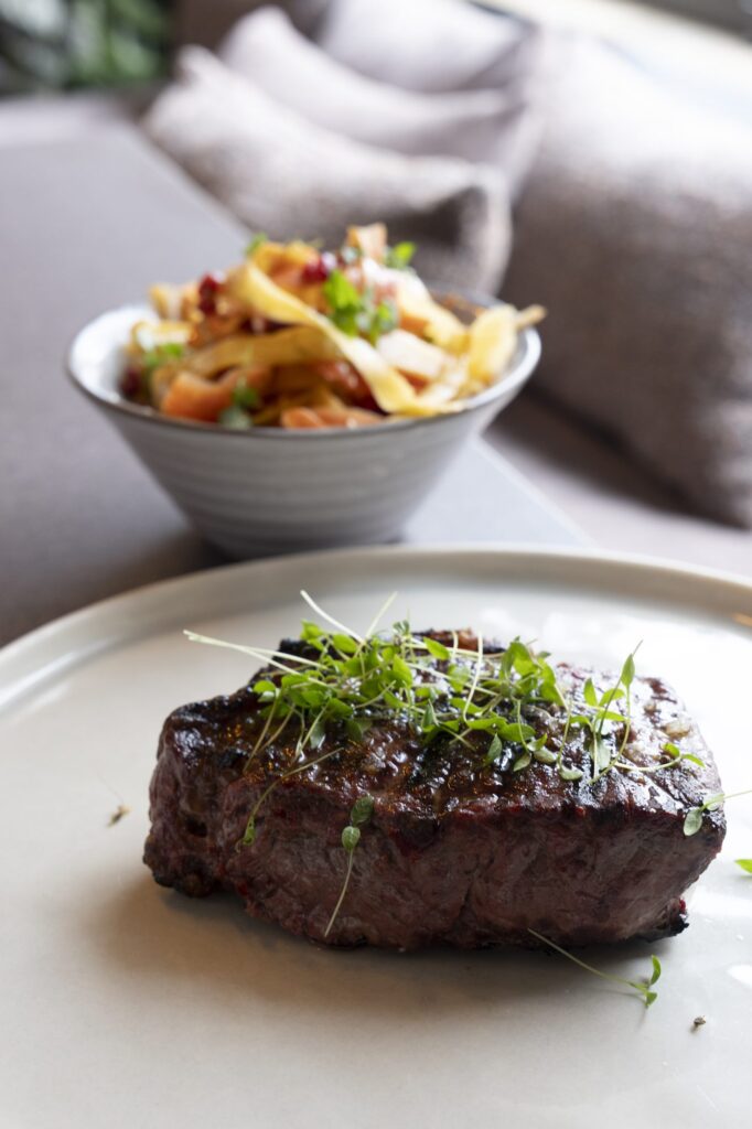 Steak met een bijgerecht